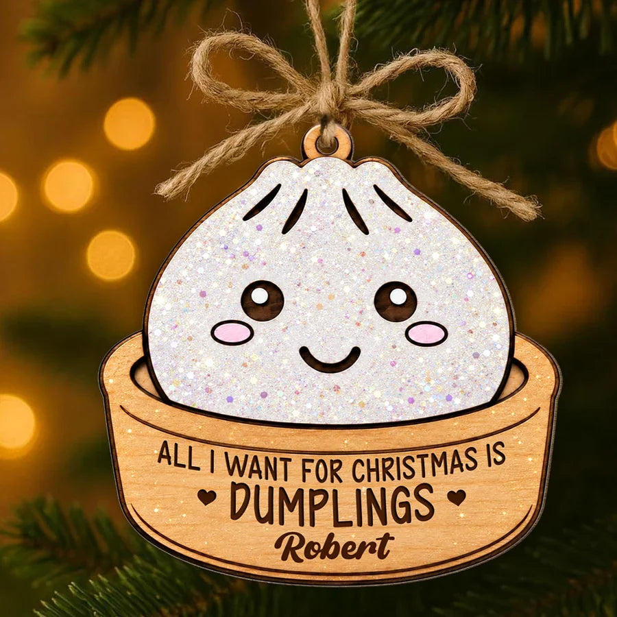 Merry Squishmas Personalized Wooden Ornament, Colorful Cartoon Tree Decor, Creative Gift for Kids and Teens