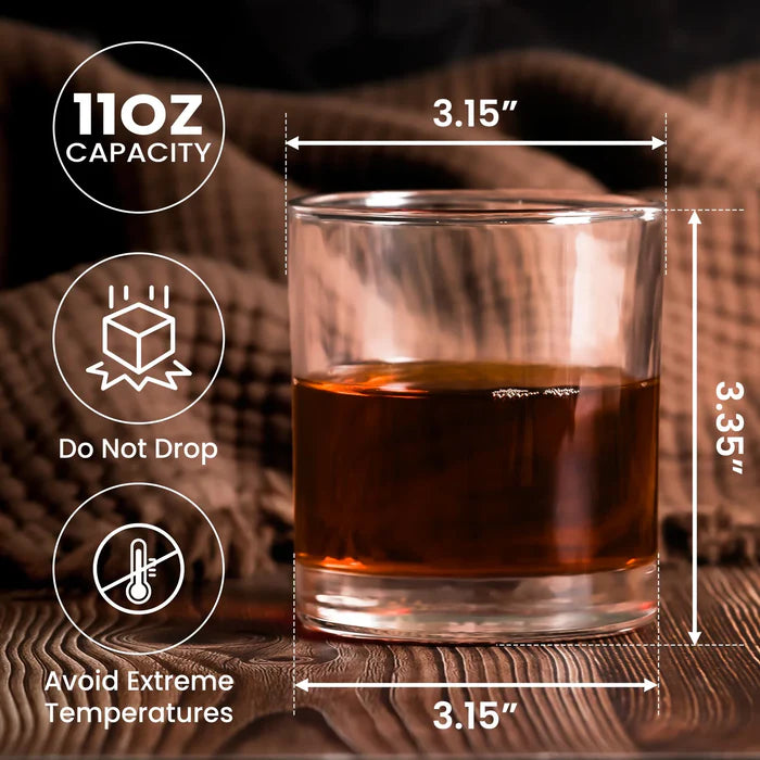 Personalized Whiskey Glass For Dad, Happy Father's Day Quote & Photo Design, Heartfelt Creative Gift