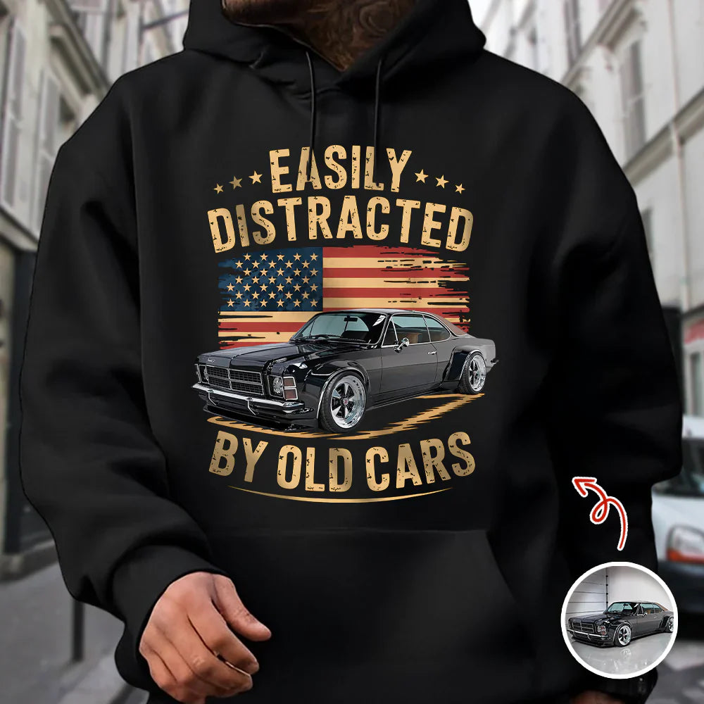 Personalized Classic Tee With Old Cars Graphic, Vintage Auto Humor Unique Gift for Car Guy