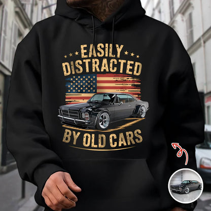 Personalized Classic Tee With Old Cars Graphic, Vintage Auto Humor Unique Gift for Car Guy