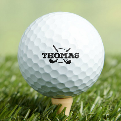 Personalized Plastic Golf Ball Stamp with Swinging Golfer Design, Unique Gift for Golfers
