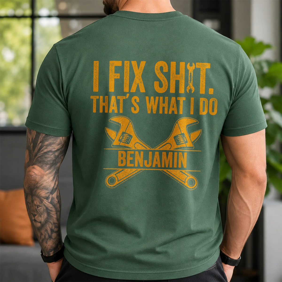 Funny Wrench Quote Classic Tee, Personalized Creative Gift for Husband, Grandpa & Mechanic