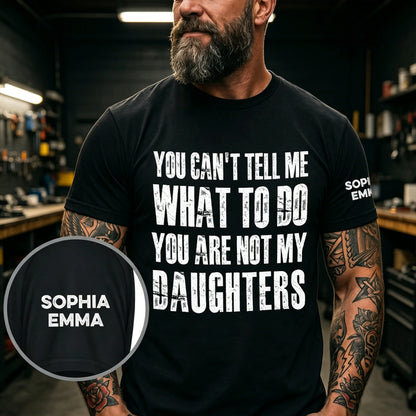 Personalized Dual Print Classic Tee, Bold Daughter Quote For Dad, City Street Style Unique Gift