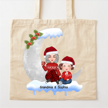 Personalized "I Love You to the Moon and Back" Personalized Ornament, Plaque, Keychain, Sign – Custom Gift for Grandma and Grandkid