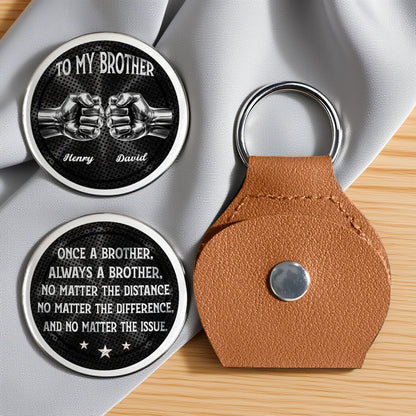 Personalized Pocket Hug Token for Brother, Fist Bump Design, Unique Everyday Keepsake Gift He Can Carry