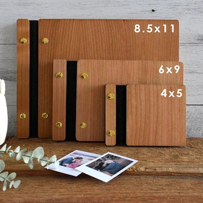 Personalized Wooden Memory Book for Couples, Custom Adventure Keepsake Album with Names, Anniversary or Wedding Gift