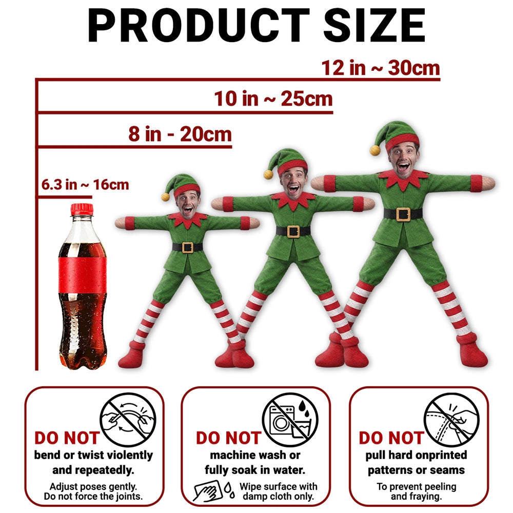 Photo Squishy Plush Doll, Personalized Christmas Elves for Shared Holiday Laughs, Creative Gift for Couples