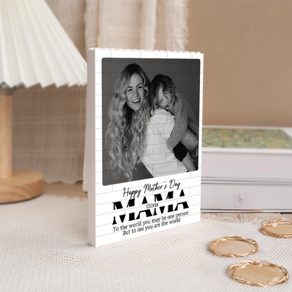 Custom PVC Building Brick Puzzle for Mom - Happy Mother's Day Photo Keepsake, Heartwarming Unique Gift