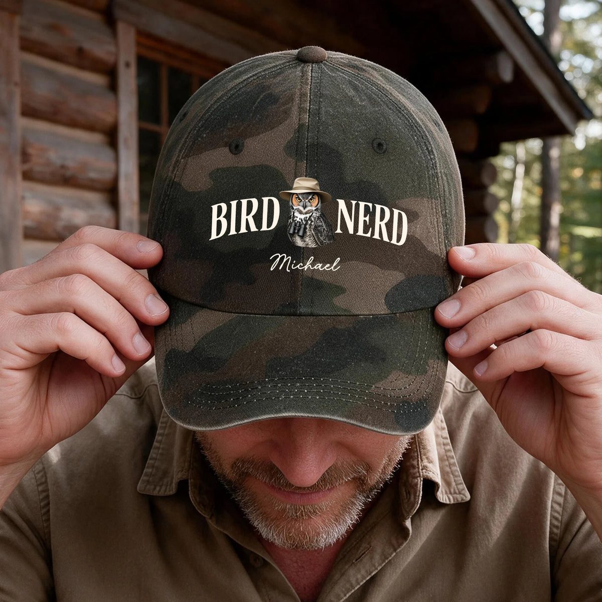 Personalized Bird Nerd Hat with Custom Name & Bird Illustration, Choice of Cap Styles, Gift for Birdwatchers