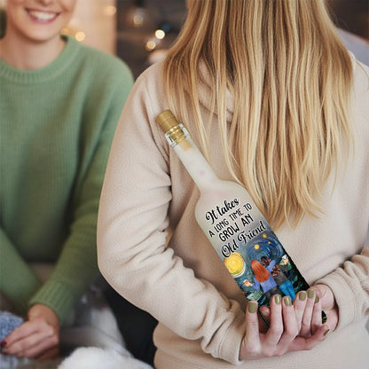 Bottle Lamp with Friendship Theme, Clear Smooth Finish, Sentimental and Surprise Gift for Best Friend