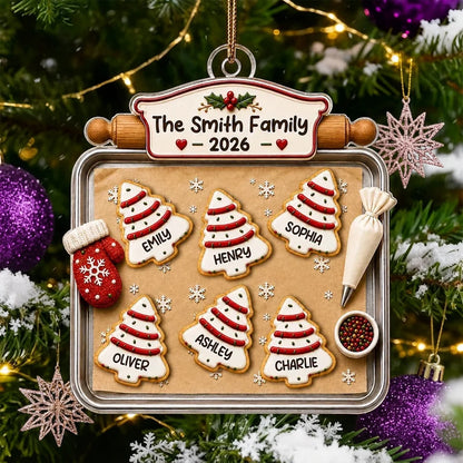 Personalized Acrylic Ornament, Custom Christmas Tree Cake Tray, Unique Gift for Family