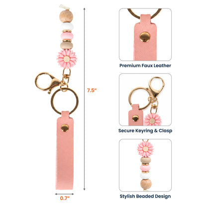 Daisy Keychain For Bridesmaid & Maid Of Honor, Creative Wedding Party Gift With Pastel Floral Style