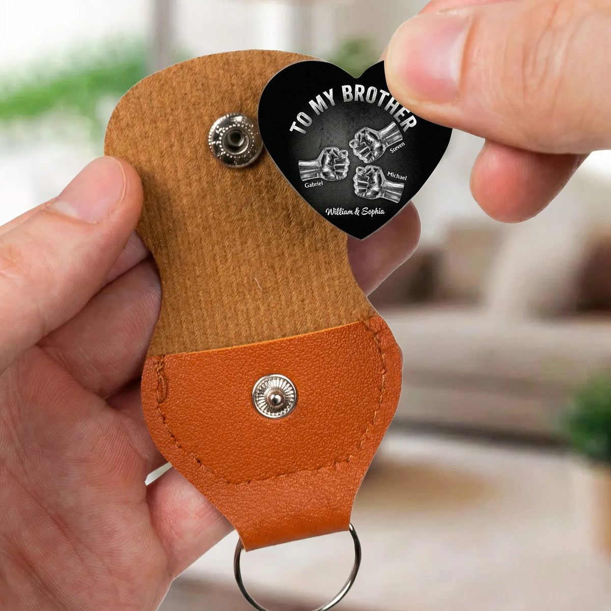 Pocket Hug for Brother, Once A Brother Always A Brother Message, Personalized Keepsake Gift for Long-Distance Love