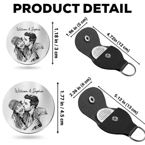 Personalized Pocket Hug With Couple Sketch, These Are The Days Keepsake, Unique Gift For Partner