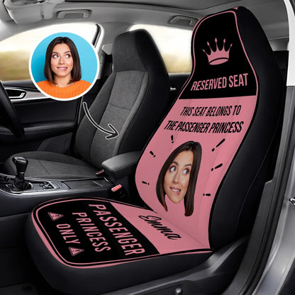 Custom Car Seat Cover, Pink Reserved Seat Artwork, Unique Creative Gift for Her