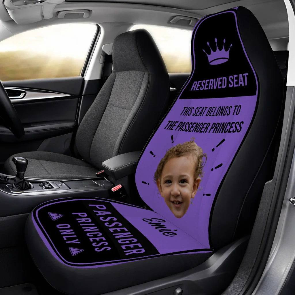 Custom Car Seat Cover, Pink Reserved Seat Artwork, Unique Creative Gift for Her