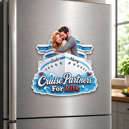 Personalized Acrylic Magnet, Cruise Ship Couple Keepsake, Unique Gift for Partners