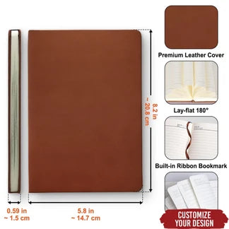 Personalized Leather Journal with Colorful Affirmations, Unique Gift for Granddaughter