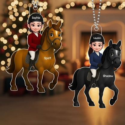 Custom Equestrian Riding Ornament for Christmas Tree Décor