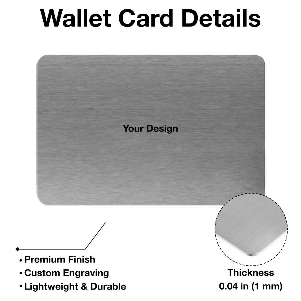 Custom Photo Wallet Card – Personalized Memorial Keepsake Metal Card