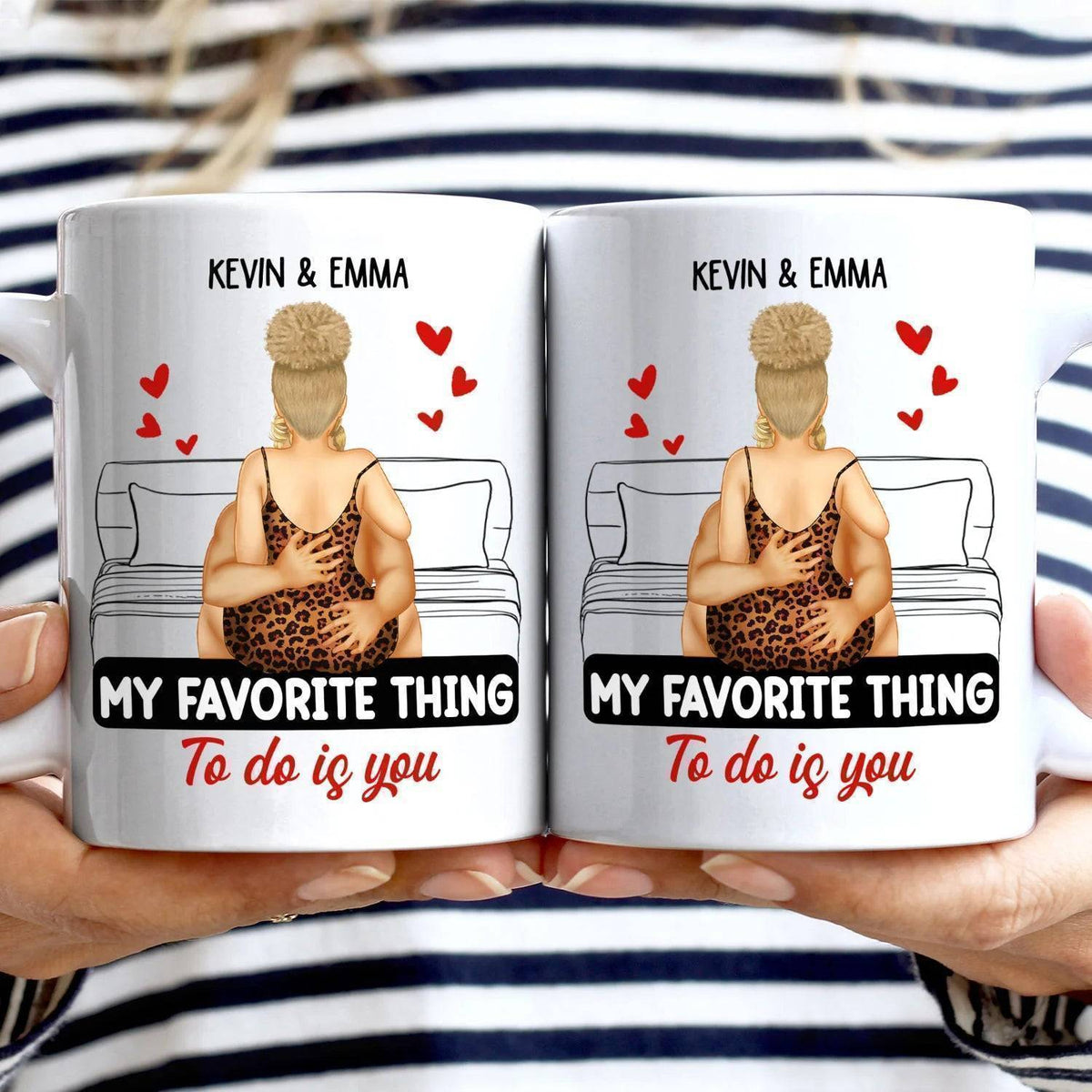 Couple Kissing My Favorite Thing To Do Is You - ‘Together Forever’ Custom Mug - Romantic Gift for Couples"
