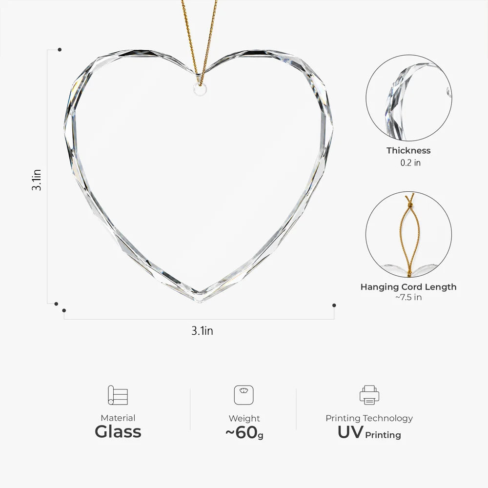 Crystal Heart Ornament with Wedding Attire, Personalized Mr & Mrs Keepsake, Creative Gift for Couples
