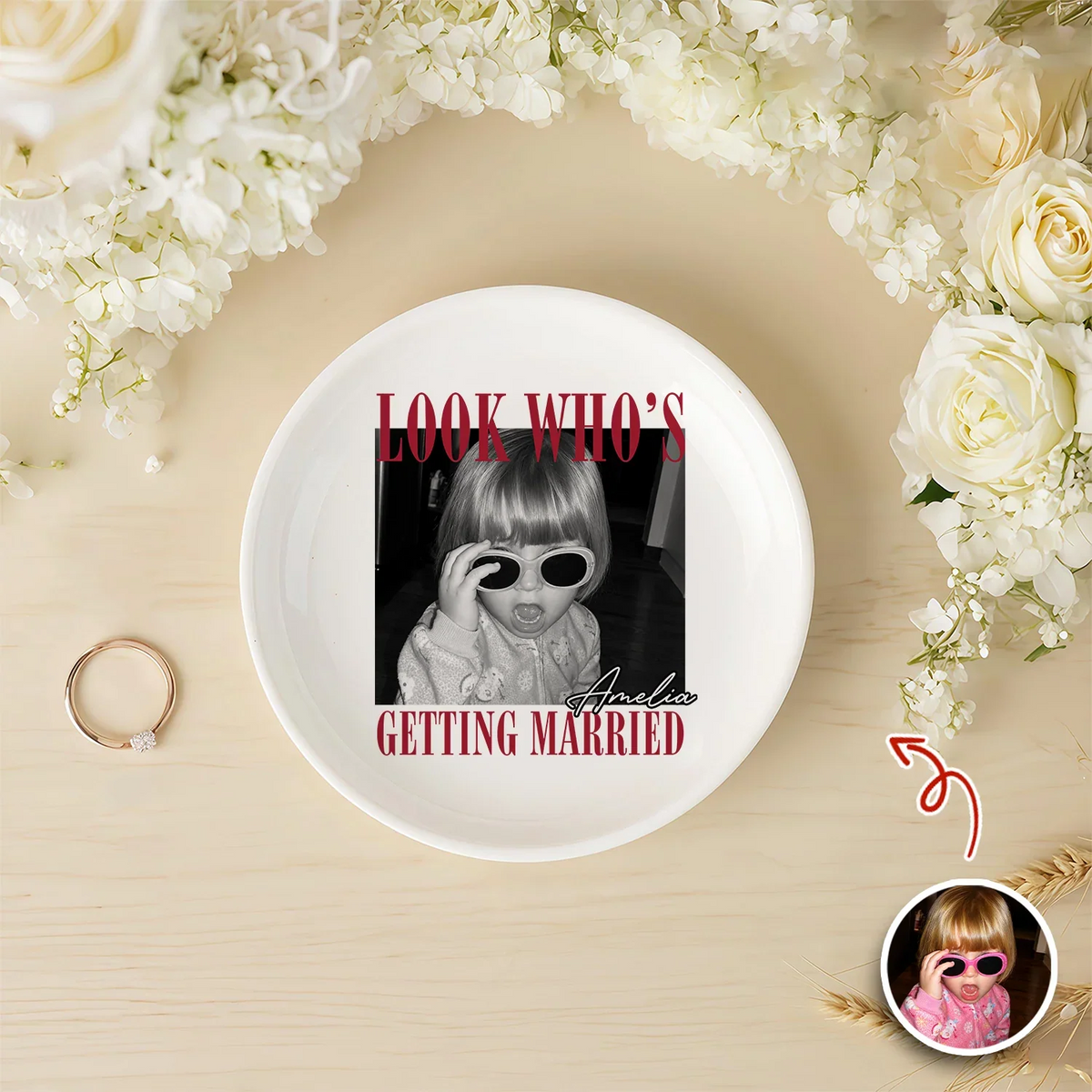 Personalized Black & White Sticker Decal, Look Who's Getting Married Car Window, Unique Gift for Bride To Be
