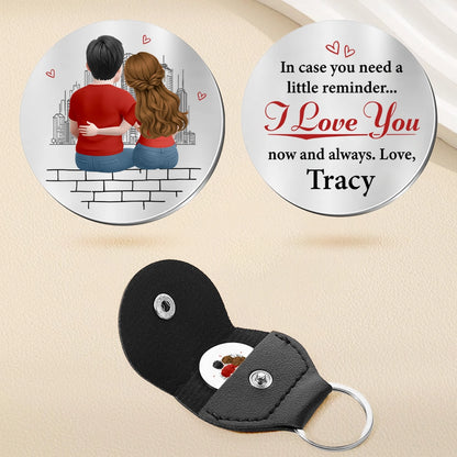 Personalized Pocket Hug Token with Couple Hugging Illustration, Unique Romantic Gift for Him or Her, A Little Reminder to Carry