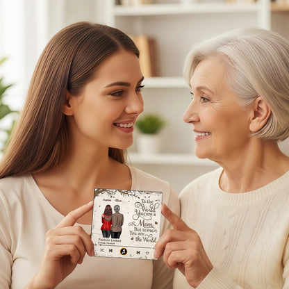 Acrylic Music Magnet Mother and Daughter Forever Linked Together Fridge Decoration, Sweet Personalized Gift
