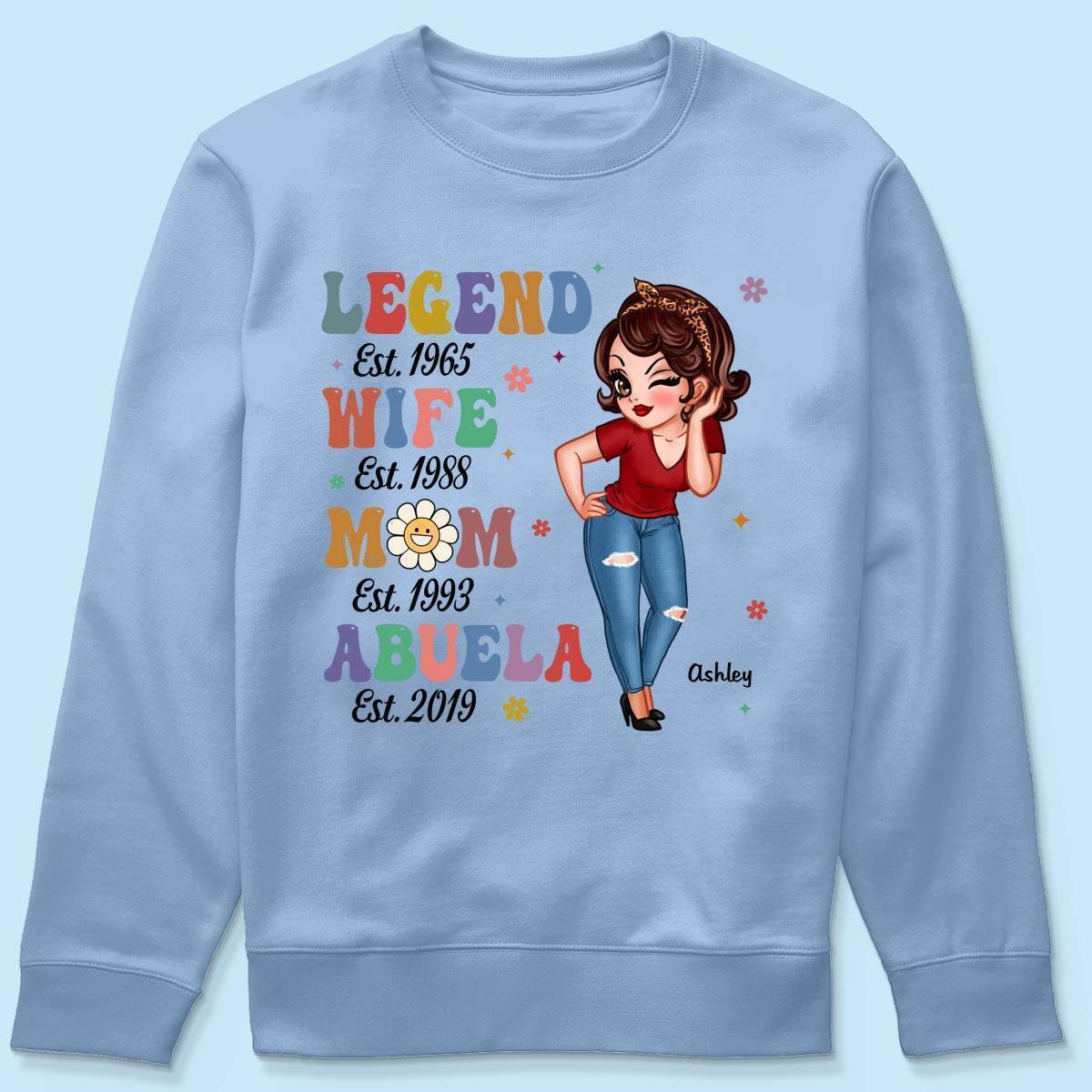 Vintage Legend Wife Mom Grandma Personalized Shirt/Hoodie/Sweatshirt