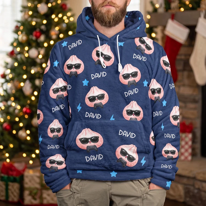 Cute Dumpling Youth Flannel Hoodie, Personalized Style for Cozy Family Memories, Creative Gift for Kids