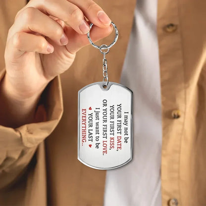Metal Keychain with Love Quote and Linked Pinkies, Personalized Romantic Keepsake, Unique Gift for Your Partner