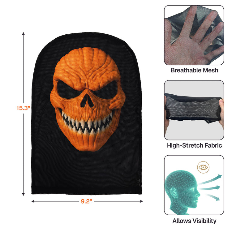 Mesh Print Balaclava Hat, Personalized Spooky Face for Family Halloween Party Photos, Creative Gift for Friends
