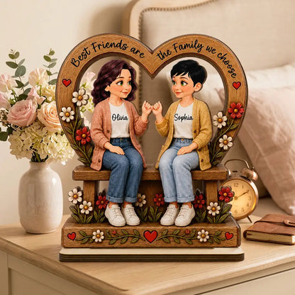 Personalized Wooden Plaque, Pinky Promise Friends, Unique Creative Gift for a Close Friend
