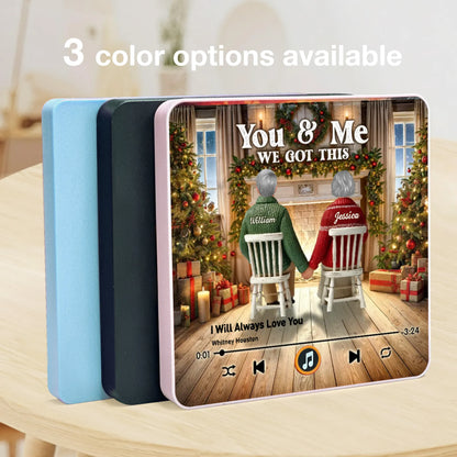Couple Growing Old Together Christmas - Personalized Music Fridge Magnet - Christmas Gift For Couple