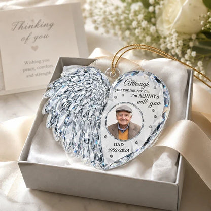 Always With You Acrylic Ornament, Personalized Dad Memorial for the Christmas Tree, Creative Sympathy Gift for Family
