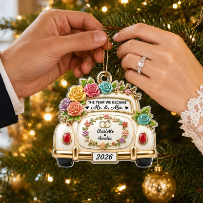 Personalized Acrylic Ornament, The Year We Became Mr. & Mrs., Unique Gift for Couple