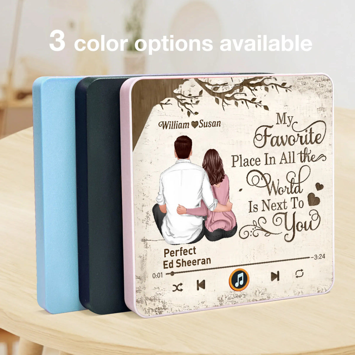 Personalized Acrylic Music Magnet for Couple – My Favorite Place Is Next to You, Romantic Fridge Decor & Unique Gift