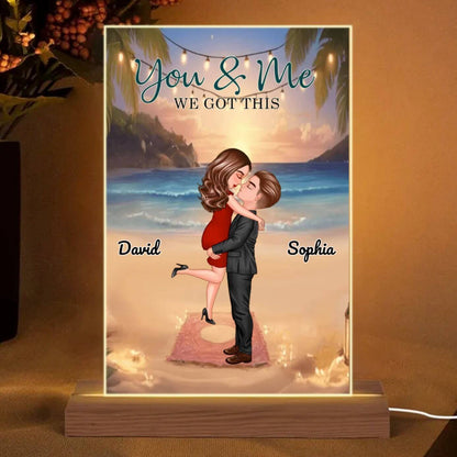 "My Missing Piece Personalized Wooden Acrylic & LED Plaque – Perfect for Any Gift Occasion"