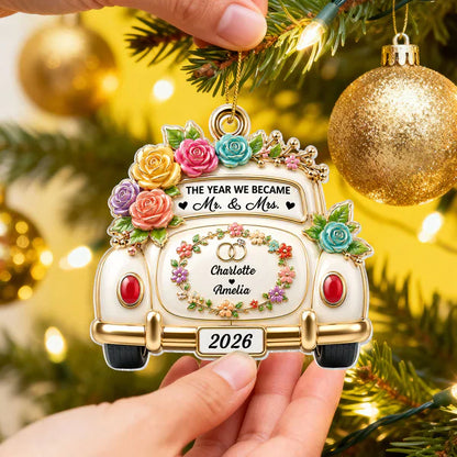 Personalized Acrylic Ornament, The Year We Became Mr. & Mrs., Unique Gift for Couple