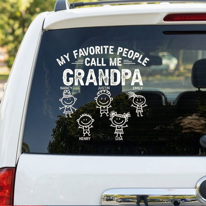 My Favorite People Call Me Grandpa Classic Tee Personalized Family Pride Shirt Sweet Everyday Gift for Grandpa