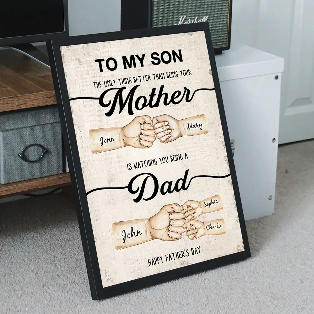Heartfelt Plaque Gift – “Better than being your Father/Mother” – Special Father’s Day Tribute for Son