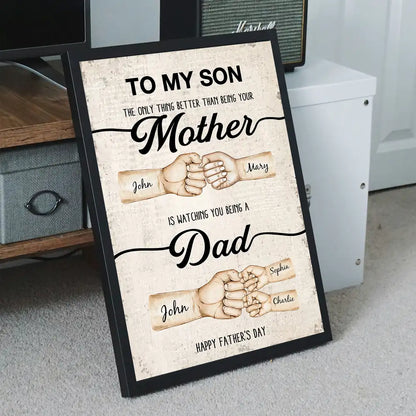 Heartfelt Plaque Gift – “Better than being your Father/Mother” – Special Father’s Day Tribute for Son
