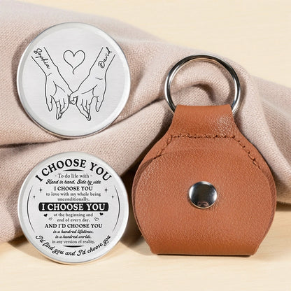 Personalized Pocket Hug, I Choose You Token With Holding Hands, Unique Romantic Gift For Partner