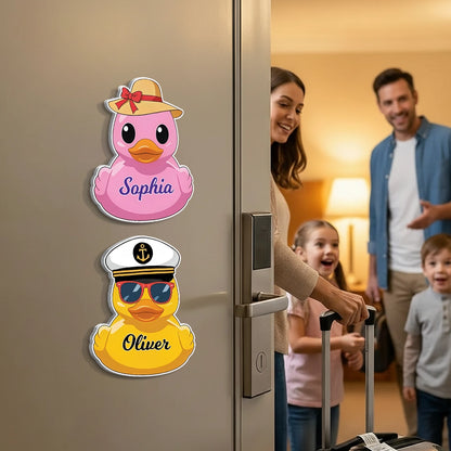 Personalized Acrylic Magnet Captain Duck Cruise Door or Fridge Decor Cute Nautical Gift for Couple Family Friends