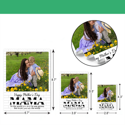 Custom PVC Building Brick Puzzle for Mom - Happy Mother's Day Photo Keepsake, Heartwarming Unique Gift