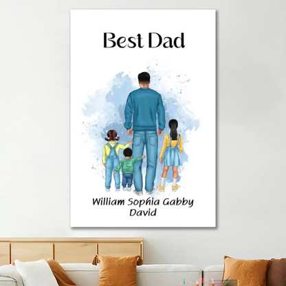 "Customizable 'Best Dad Ever' Poster or Canvas - A Perfect Gift for Father’s Day"