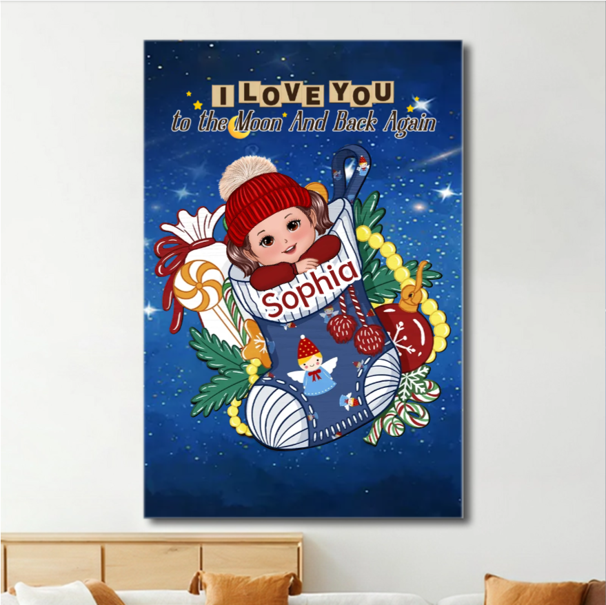 Personalized Christmas Stocking Ornament, Plaque, Keychain, Sign - Custom Gift for Kids, Christmas Tree Decoration