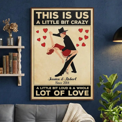 Personalized Poster, This Is Us Vintage Dancing Couple Wall Art, Unique Gift For Couple