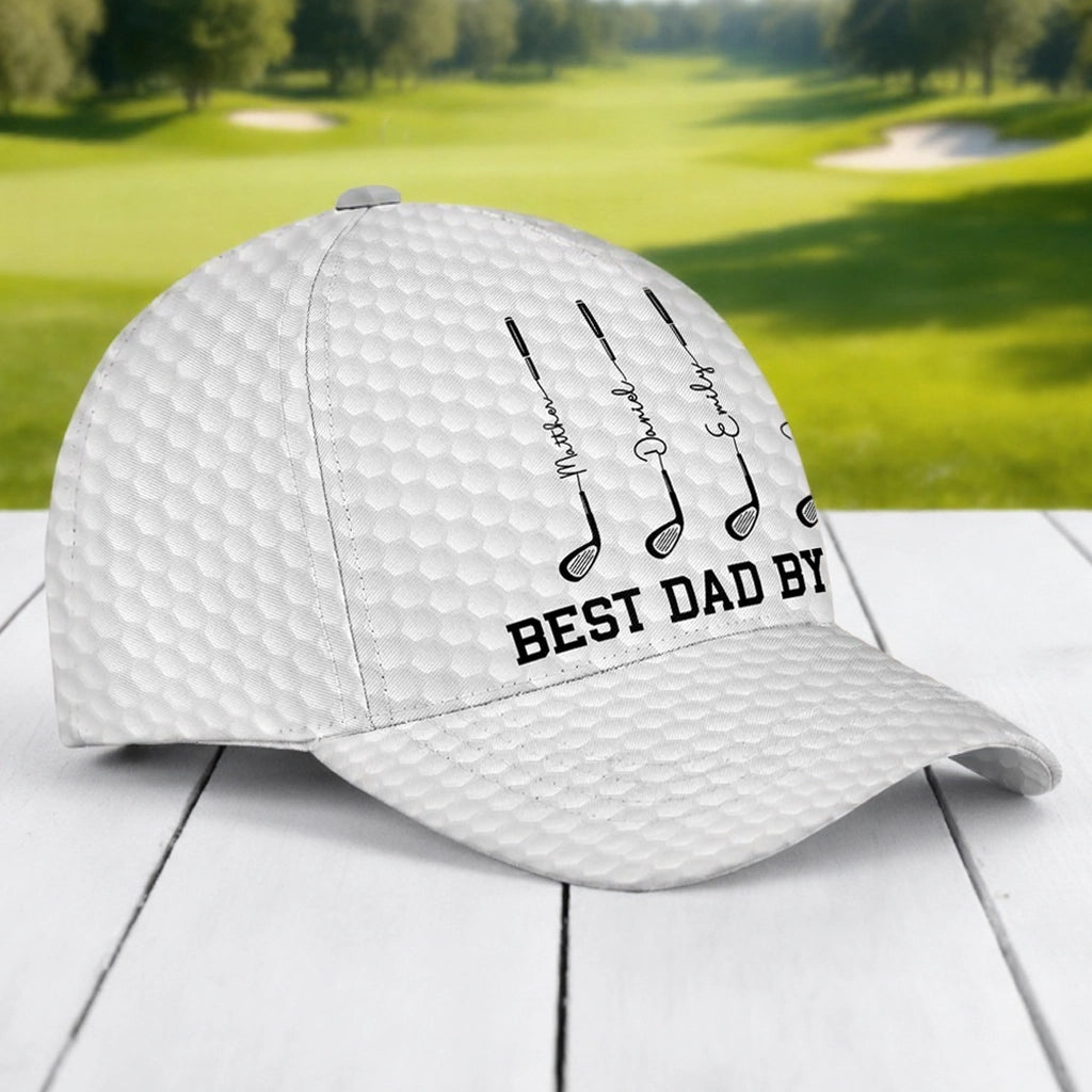 Best Dad By Par Classic Cap, Personalized Golf Club Design, Unique Gift for Dad's Outdoor Days